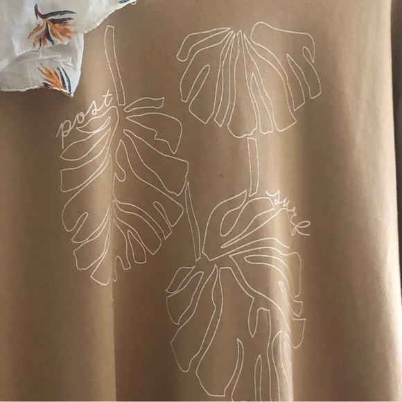 NWT! Post Surf Hawaiian Monstera Leaf Oversized Sweatshirt 2X - Picture 2 of 6